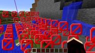 Barrier blocks are little square red blocks that literally look like “do not cross” symbols (Image via Minecraft Fandom)